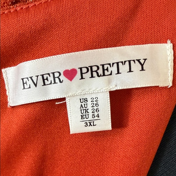 Ever Pretty Rust Orange Pleated Empire Waist Maxi Dress SKU1474 - Picture 2 of 10